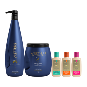 Kit Linha A (1L/Kg) + Silicone Cachos, Antidanos e Proteção