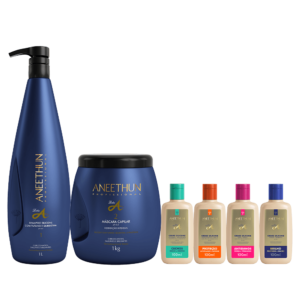 Kit Linha A (1L/Kg) + Cremes Silicone Cachos 100mL